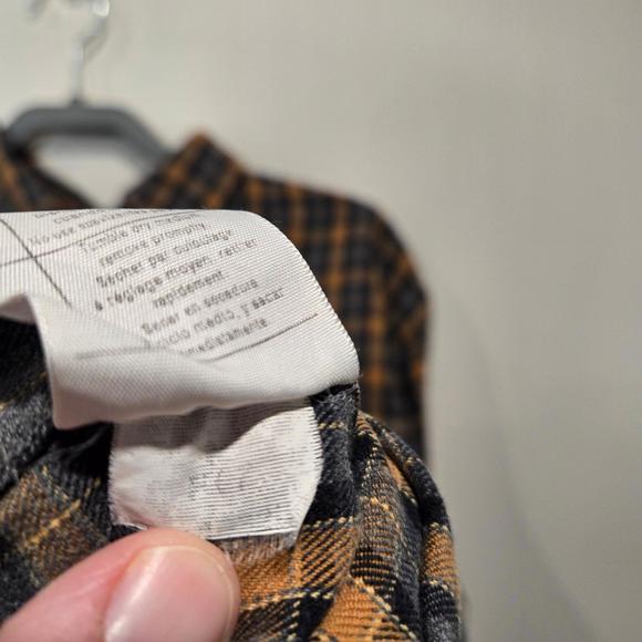 Carhartt Flannel Plaid Button Down Shirt S151 Large Tall - Picture 7 of 9